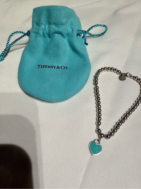 Tiffany & Co. Jewelry - Return to Tiffany & Co. Blue Heart Tag silver bead bracelet